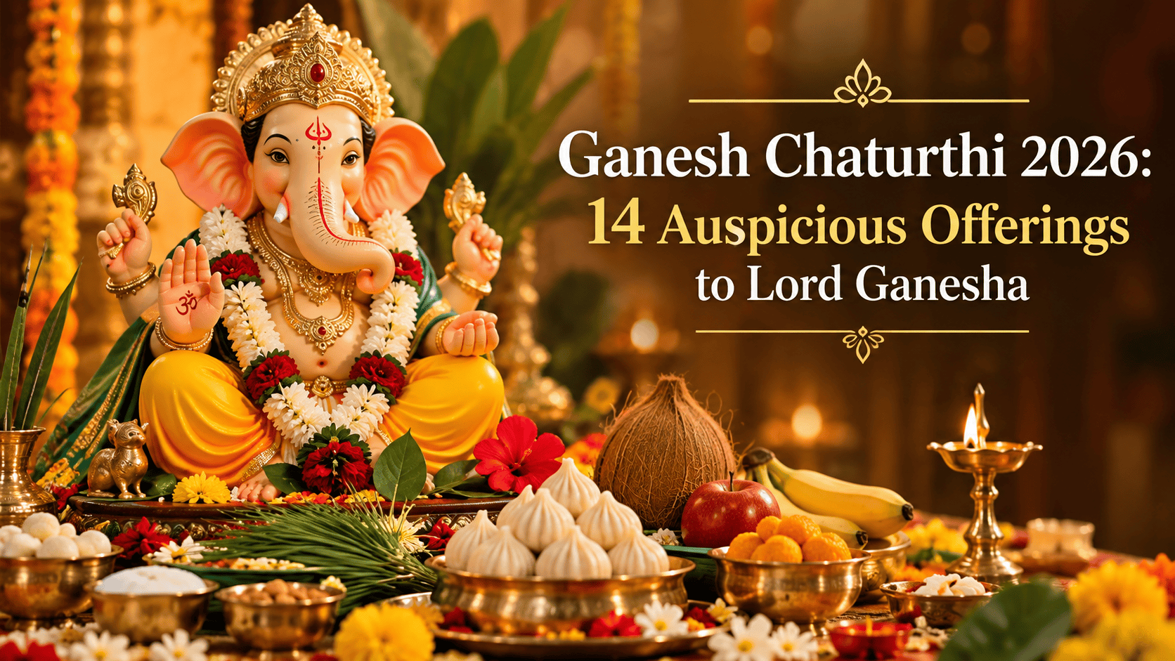 Ganesh Chaturthi 2026: 14 Auspicious Offerings to Lord Ganesha
